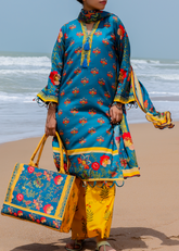 Lawn 3 Piece Suit - Stitched